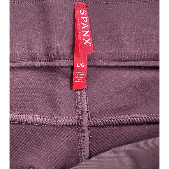 Spanx The Perfect Ankle Pant Womens Sz L Leggings Plum Purple Pull On Stretch - Picture 5 of 7